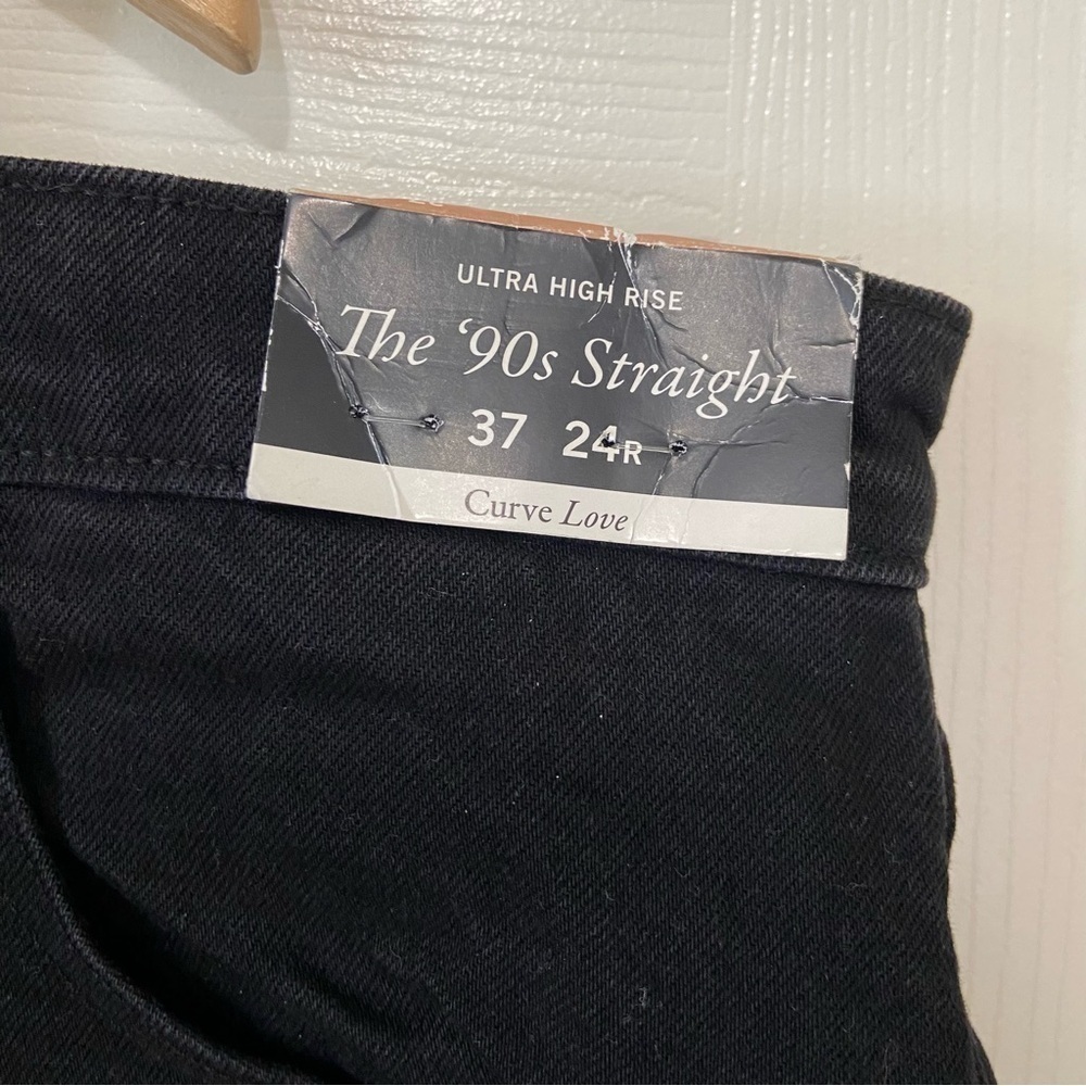 Abercrombie & Fitch NWT Ultra High Rise 90s Straight Denim Jeans Black size 24 - Picture 10 of 10